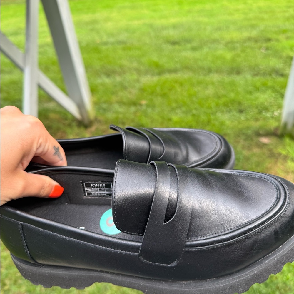 Jones New York Black Leather Loafers